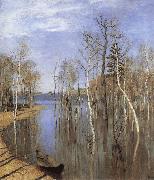 Isaac Levitan Springtime Flood USA oil painting artist